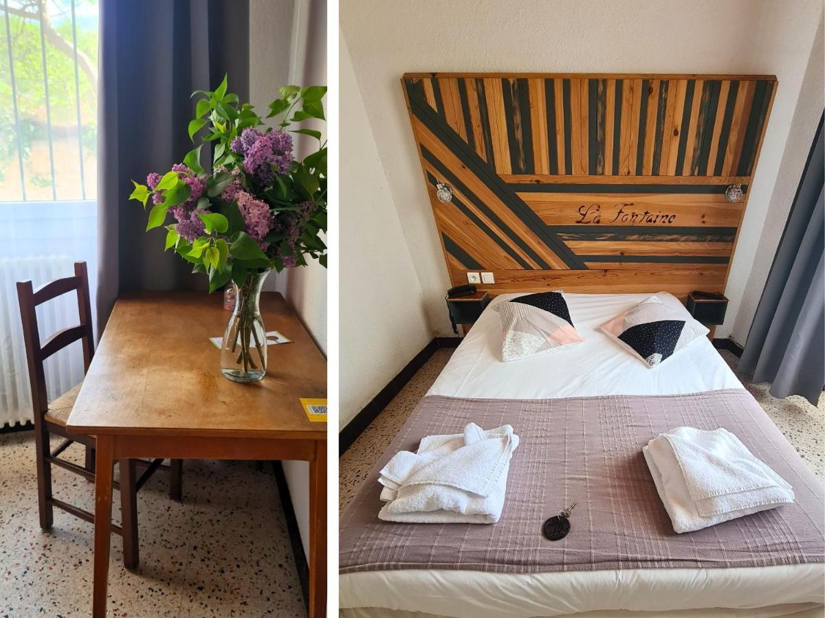 Hotel La Fontaine Saint-Martin-de-Brômes Buitenkant foto